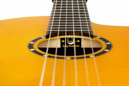 Gitara klasyczna z przetwornikiem Ortega RCE170F 4/4 Stain Yellow - 12