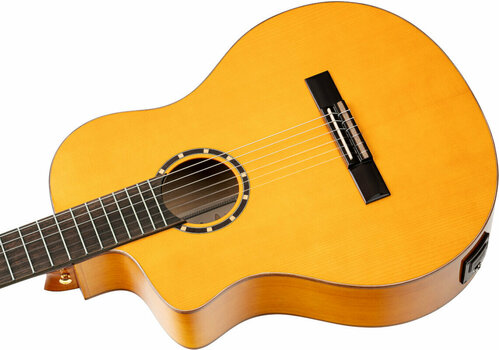 Klassinen kitara esivahvistimella Ortega RCE170F-L 4/4 Stain Yellow - 8