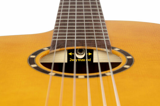 Classical Guitar with Preamp Ortega RCE170F-L 4/4 Stain Yellow - 12