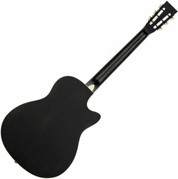 Resofonische gitaar Ortega RRG40CE-DBK-L Distressed Black Satin - 2