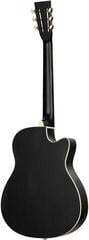 Resonator Guitar Ortega RRG40CE-DBK-L Distressed Black Satin Resonator Guitar - 4