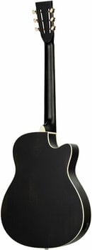 Resonator Guitar Ortega RRG40CE-DBK-L Distressed Black Satin - 5