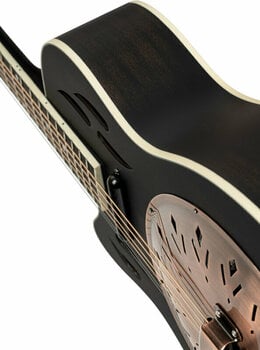 Resofonische gitaar Ortega RRG40CE-DBK-L Distressed Black Satin - 10