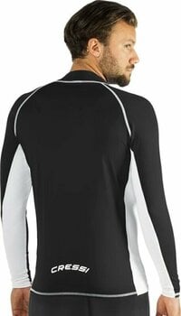 Hemd Cressi Rash Guard Man Long Sleeve Hemd Black/White L - 3