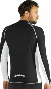 Camisa Cressi Rash Guard Man Long Sleeve Camisa Black/White XL - 3