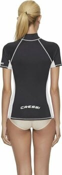 Shirt Cressi Rash Guard Lady Short Sleeve Shirt Black/White XS - 5
