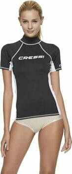 Πουκάμισο Cressi Rash Guard Lady Short Sleeve Πουκάμισο Black/White M - 4