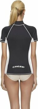 Camicia Cressi Rash Guard Lady Short Sleeve Camicia Black/White M - 5