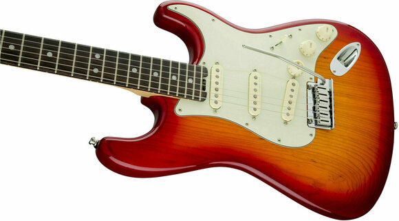 Guitare électrique Fender American Elite Stratocaster RW Aged Cherry Burst (Ash) - 3