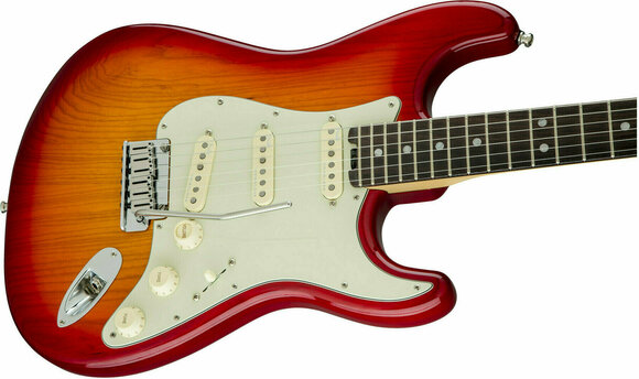 Електрическа китара Fender American Elite Stratocaster RW Aged Cherry Burst (Ash) - 4