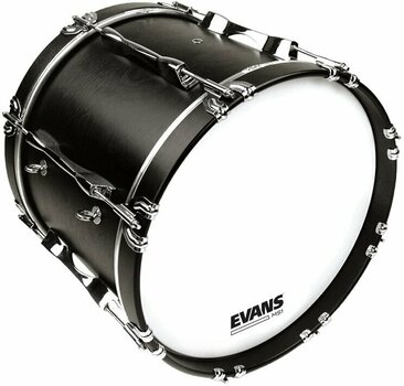 Marching Drum Head Evans BD24MS1W MS1 Marching Bass White 24" Marching Drum Head - 2