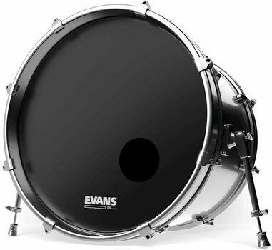 Resonant Drum Head Evans BD18RONX EQ3 Onyx Coated 18" Black Resonant Drum Head - 2
