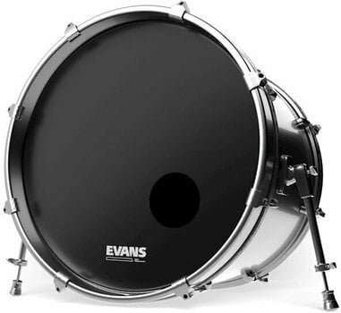 Resonant Drum Head Evans BD20RONX EQ3 Onyx Coated 20" Black Resonant Drum Head - 2
