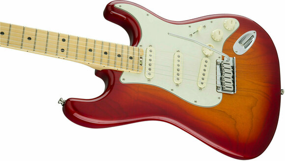 Guitarra elétrica Fender American Elite Stratocaster MN Aged Cherry Burst (Ash) - 3