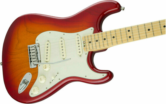 Електрическа китара Fender American Elite Stratocaster MN Aged Cherry Burst (Ash) - 4