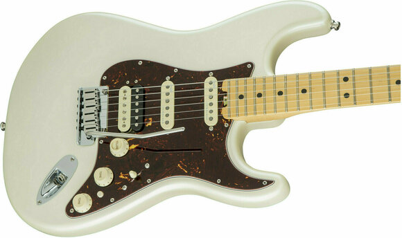 Guitare électrique Fender American Elite Stratocaster HSS Shawbucker MN Olympic Pearl - 4