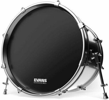 Resonant Drum Head Evans BD16RB-NP EQ3 Resonant Black No Port 16" Black Resonant Drum Head - 2