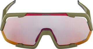 Cycling Glasses Alpina Rocket QV Olive Matt/Rainbow Cycling Glasses - 1