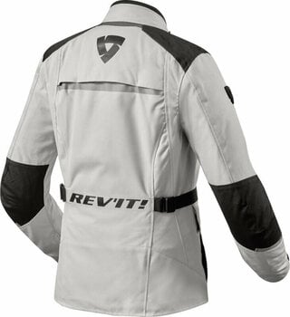 Textile Jacket Rev'it! Voltiac 3 H2O Ladies Silver/Black 38 Textile Jacket - 2