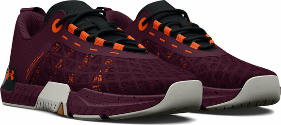 Fitnesz cipő Under Armour Men's UA TriBase Reign 5 Training Shoes Purple Stone/Black/Orange Blast 10 Fitnesz cipő - 3