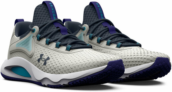 Fitness Shoes Under Armour Men's UA HOVR Rise 4 Training Shoes Gray Mist/Sonar Blue/Downpour Gray 9,5 Fitness Shoes - 3