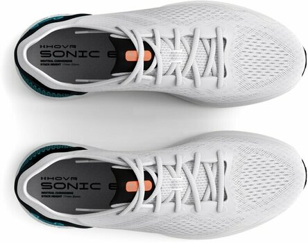 Calçado de corrida de estrada Under Armour Men's UA HOVR Sonic 6 Running Shoes White/Black/Blue Surf 43 Calçado de corrida de estrada - 4