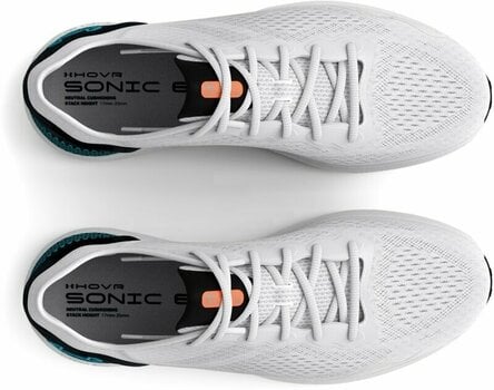 Cestná bežecká obuv Under Armour Men's UA HOVR Sonic 6 Running Shoes White/Black/Blue Surf 45,5 Cestná bežecká obuv - 4