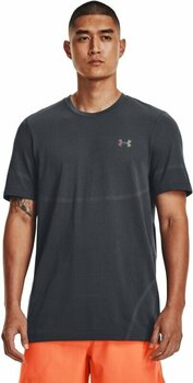 Fitness shirt Under Armour Men's UA Rush Seamless Legacy Short Sleeve Pitch Gray/Black S Fitness shirt - 4