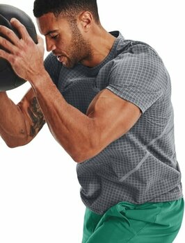 Fitness tričko Under Armour Men's UA Seamless Grid Short Sleeve Pitch Gray/Black 2XL Fitness tričko - 4