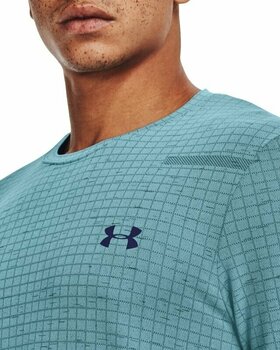 Fitness koszulka Under Armour Men's UA Seamless Grid Short Sleeve Glacier Blue/Sonar Blue S Fitness koszulka - 3
