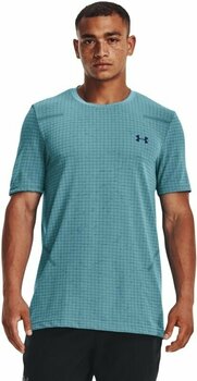 Fitness koszulka Under Armour Men's UA Seamless Grid Short Sleeve Glacier Blue/Sonar Blue S Fitness koszulka - 4