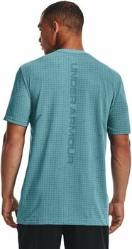 Fitness T-Shirt Under Armour Men's UA Seamless Grid Short Sleeve Glacier Blue/Sonar Blue S Fitness T-Shirt - 5