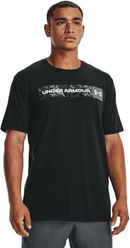 Fitness T-Shirt Under Armour Men's UA Camo Chest Stripe Short Sleeve Black/White S Fitness T-Shirt - 4