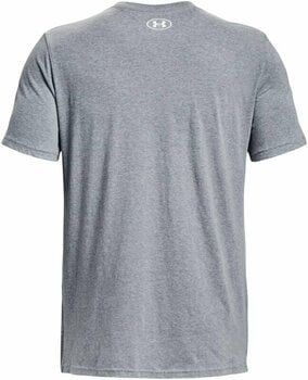 Fitness shirt Under Armour Men's UA Camo Chest Stripe Short Sleeve Steel Light Heather/White S Fitness shirt - 2