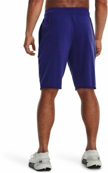 Фитнес панталон Under Armour Men's UA Rival Terry Shorts Sonar Blue/Onyx White S Фитнес панталон - 5