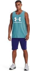 Fitness Hose Under Armour Men's UA Rival Terry Shorts Sonar Blue/Onyx White S Fitness Hose - 5
