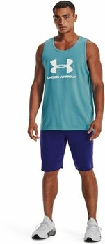 Calças de fitness Under Armour Men's UA Rival Terry Shorts Sonar Blue/Onyx White S Calças de fitness - 6