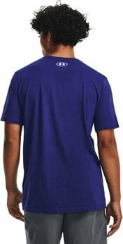 Fitness shirt Under Armour Men's UA Camo Chest Stripe Short Sleeve Sonar Blue/White L Fitness shirt - 5
