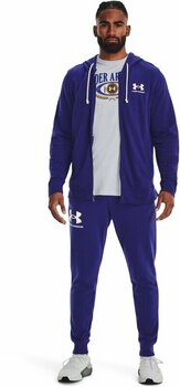 Fitness nohavice Under Armour Men's UA Rival Terry Joggers Sonar Blue/Onyx White XL Fitness nohavice - 6