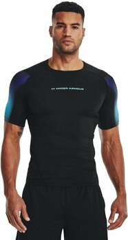 Fitness tričko Under Armour Men's UA HeatGear Armour Novelty Short Sleeve Black/Blue Surf XL Fitness tričko - 4