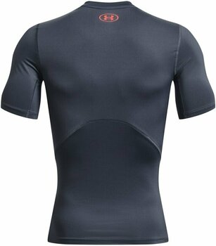 Fitness tričko Under Armour Men's UA HeatGear Armour Novelty Short Sleeve Downpour Gray/After Burn 2XL Fitness tričko - 2