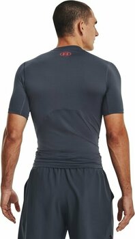 Fitness tričko Under Armour Men's UA HeatGear Armour Novelty Short Sleeve Downpour Gray/After Burn 2XL Fitness tričko - 5