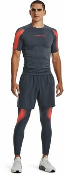 Fitness tričko Under Armour Men's UA HeatGear Armour Novelty Short Sleeve Downpour Gray/After Burn 2XL Fitness tričko - 6