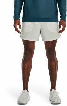 Running shorts Under Armour Men's UA Run Anywhere Short Gray Mist/Lime Surge/Reflective L Running shorts - 5