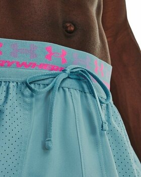 Running shorts Under Armour Men's UA Run Anywhere Short Still Water/Rebel Pink/Reflective XL Running shorts - 3