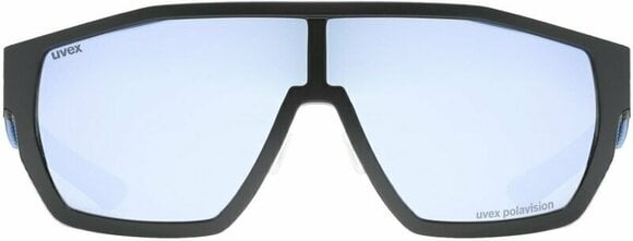 Outdoor Sunglasses UVEX MTN Style P Black/Blue Matt/Polarvision Mirror Blue Outdoor Sunglasses - 2