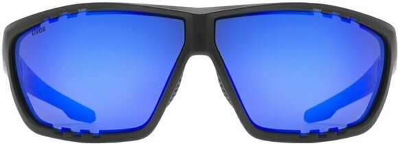 Okulary sportowe UVEX Sportstyle 706 Black Matt/Mirror Blue - 2