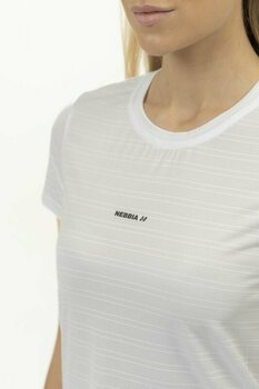 Fitness shirt Nebbia FIT Activewear T-shirt “Airy” with Reflective Logo White M Fitness shirt - 2