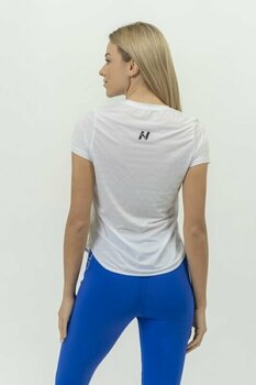 T-shirt de fitness Nebbia FIT Activewear T-shirt “Airy” with Reflective Logo White L T-shirt de fitness - 5