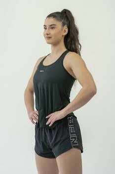 T-shirt de fitness Nebbia FIT Activewear Tank Top “Airy” with Reflective Logo Black M T-shirt de fitness - 7